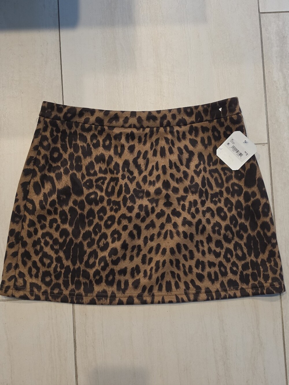 NWT Altar'd State Leopard Print Mini Skirt - Brown/Black - Picture 2 of 5